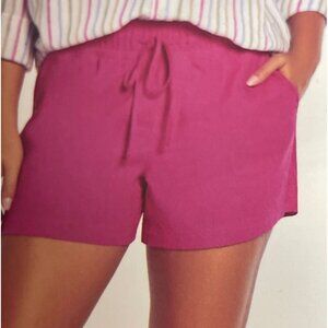 NEW! Gap Women's Linen Rayon Pull-On Shorts Pink Pocket Shorts Plus Size XXL